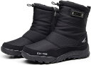 メンズ スノーブーツ 厚底 裏ボア トレッキングブーツ 冬用 サイドジップ 雪靴 ユニセックス スノーシューズ 撥水 ミドルカット あったかい 防寒 シンプル ...