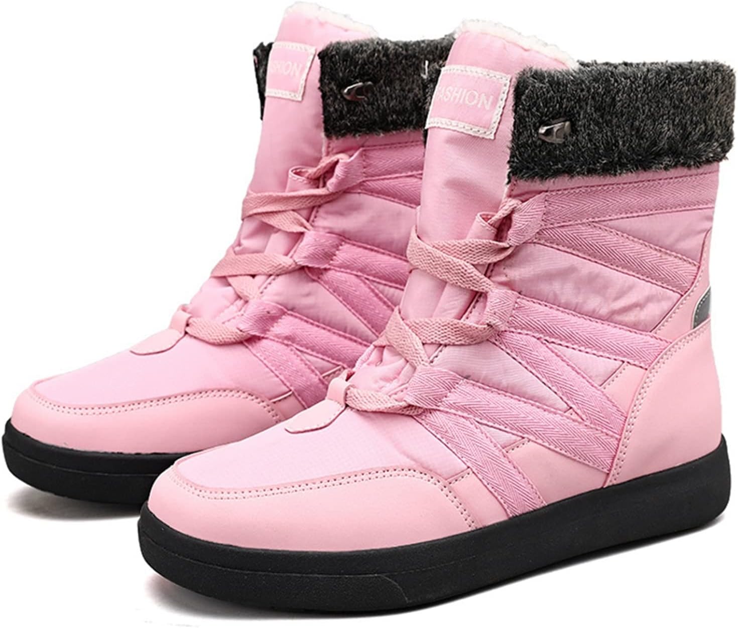 雪用 スノーブーツ ハイキングブーツ 男女兼用 裏ボア 登山靴 雪靴 レースアップ 雪対策 ハイカット 防..