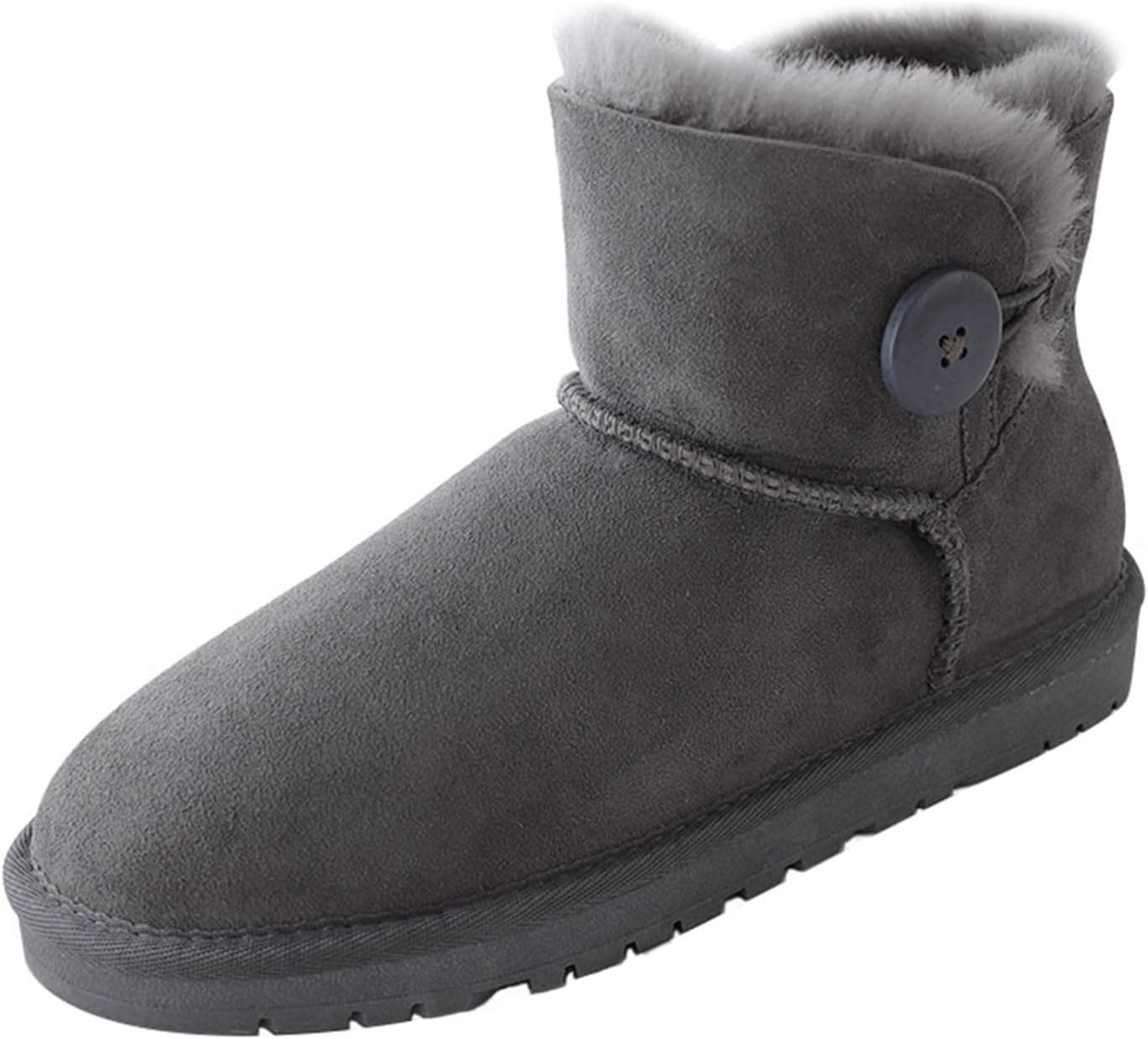 雪用 ムートンブーツ ウィンターブーツ レディース メンズ 中ウール 登山靴 綿靴 ボタン式 大きめ ゆっ..