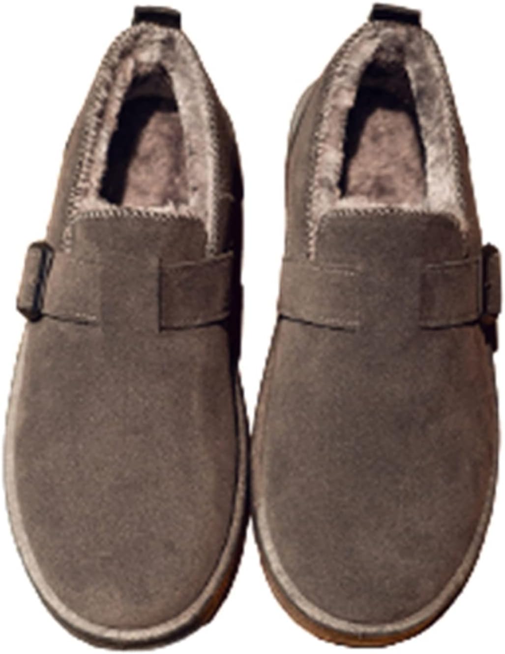 ムートンブーツ 男性用 スノーシューズ メンズ 裏ファー ベルト スリッポン 雪靴 雪遊び 防寒靴 歩きやすい おしゃれ スエード 高耐久 防水 防滑 ローカット 短靴 軽量 安定感 日常 アウトドア