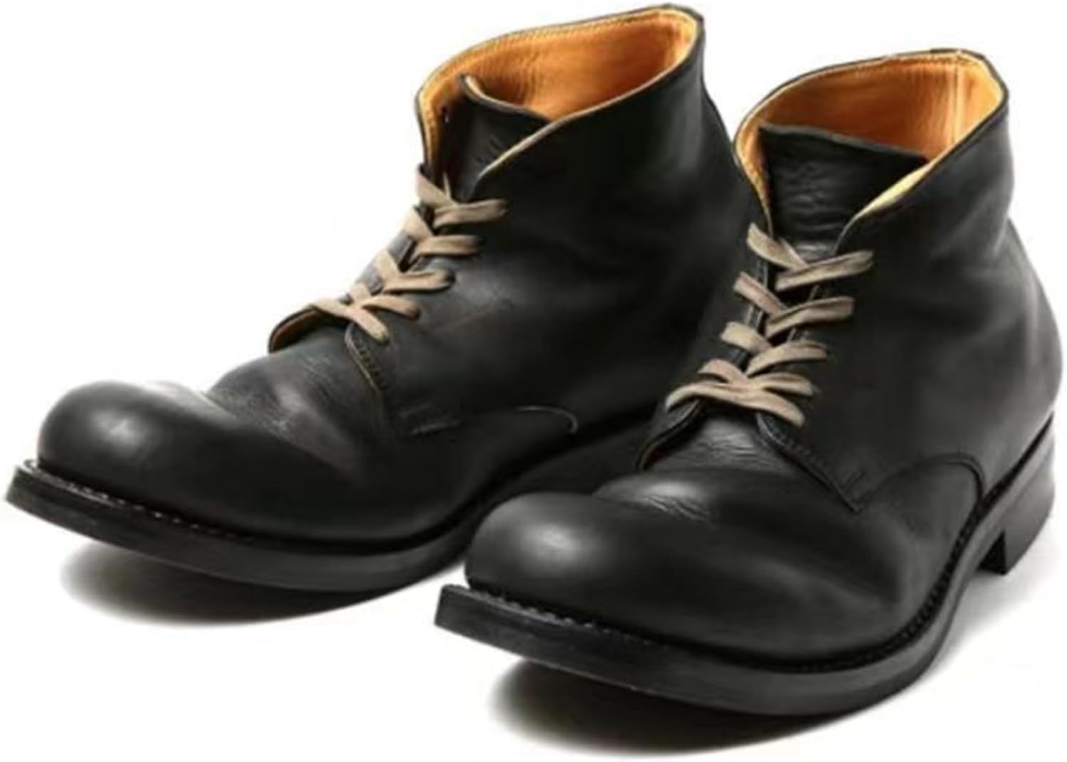 メンズ ショートブーツ ワークブーツ 袴ブーツ 秋冬 革 レースアップ 足細 細身 バイクブーツ 防水 防滑 履きやすい コーデ 韓国 長靴 大きいサイズ お兄...