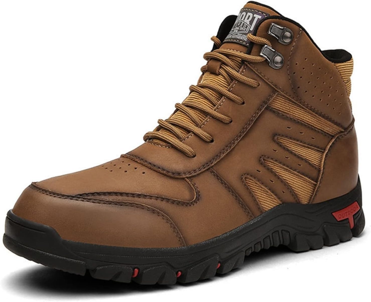 トレッキングンブーツ メンズ スノーブーツ 冬用 裏ボア 雪遊び 防寒靴 耐磨耗 安定感 防滑 ゴム 綿靴 ..