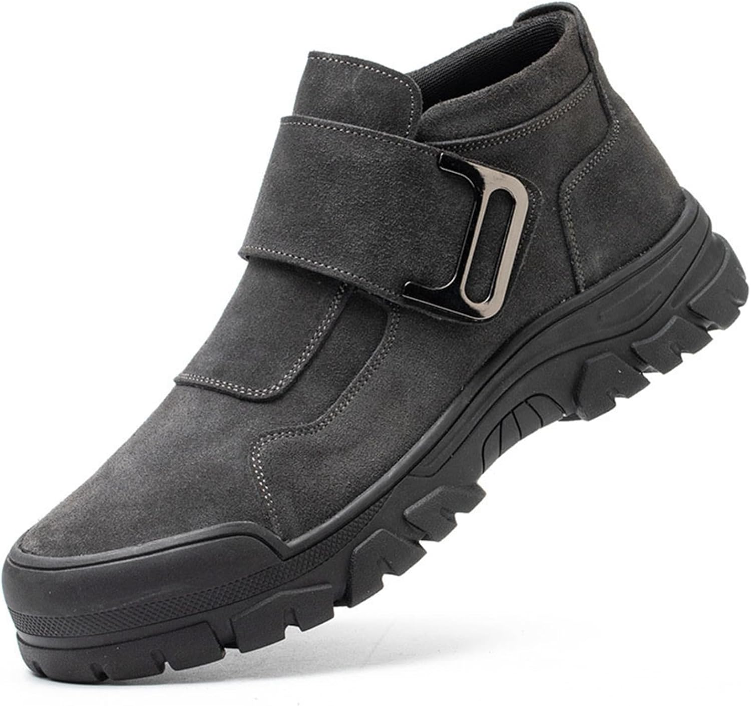 安全靴 レザー 本革 スエード セーフティーシューズ メンズ 作業靴 鉄板入り 防刺 ハイカット マジック..