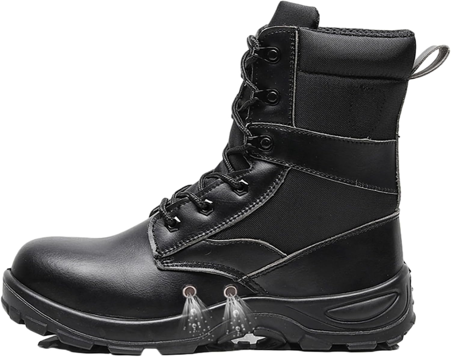 安全靴 レースアップ セーフティブーツ 裏起毛 メッシュ メンズ レディース 作業靴 先芯入り ケブラー防刺 滑らない ハイカット 軽量 柔らかい 工場 製造 軽工業 屋内作業 通気 疲れにくい 春夏