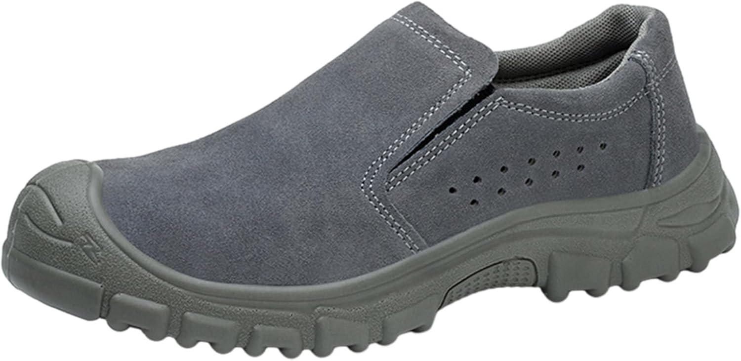 あんぜん靴 本革 レザー サイドゴア スエード 作業靴 メンズ レディース 安全靴 つま先保護 刺し傷防止..