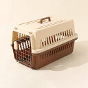 通気性 ペット 猫 犬 キャリー 犬用ハードクレート 頑丈 ペットキャリー 取っ手付き L 輸送キャットドッグケージ 大空間 コーヒー 航空輸送ボックス 小型犬 ペットケンネル キャリーケース ペット