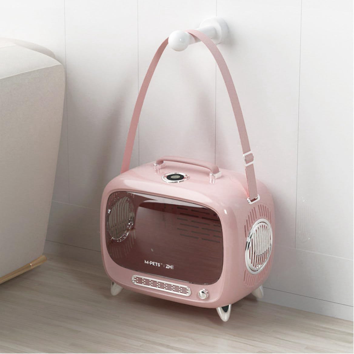 ペットキャリー ピンク キャリーバッグ キャリー ペット トート型 猫 アウトドアキャリー 43*23.5*30 ポータブルキャリー 手提げ 通気性 犬 小型犬 ペットバッグ ケージ お出かけ 電車のサムネイル