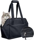 ペットキャリーバッグ バッグ 2way キャリー 38*19*26.5 ショルダー 簡易 ブラック ペットハウス 軽量 コンパクト 収納 移動 折りたたみ 可愛い おしゃれ 快適 犬用品 猫用品 2W