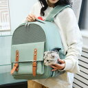グリーン ペットキャリー 猫用 リュック型 キャリーバッグ ペットキャリーバッグ 猫キャリー リュック いぬ ねこ M 小型犬 ウサギ用 2way 手提げ 通気 リュック ペット ドライブ 旅行 キャ