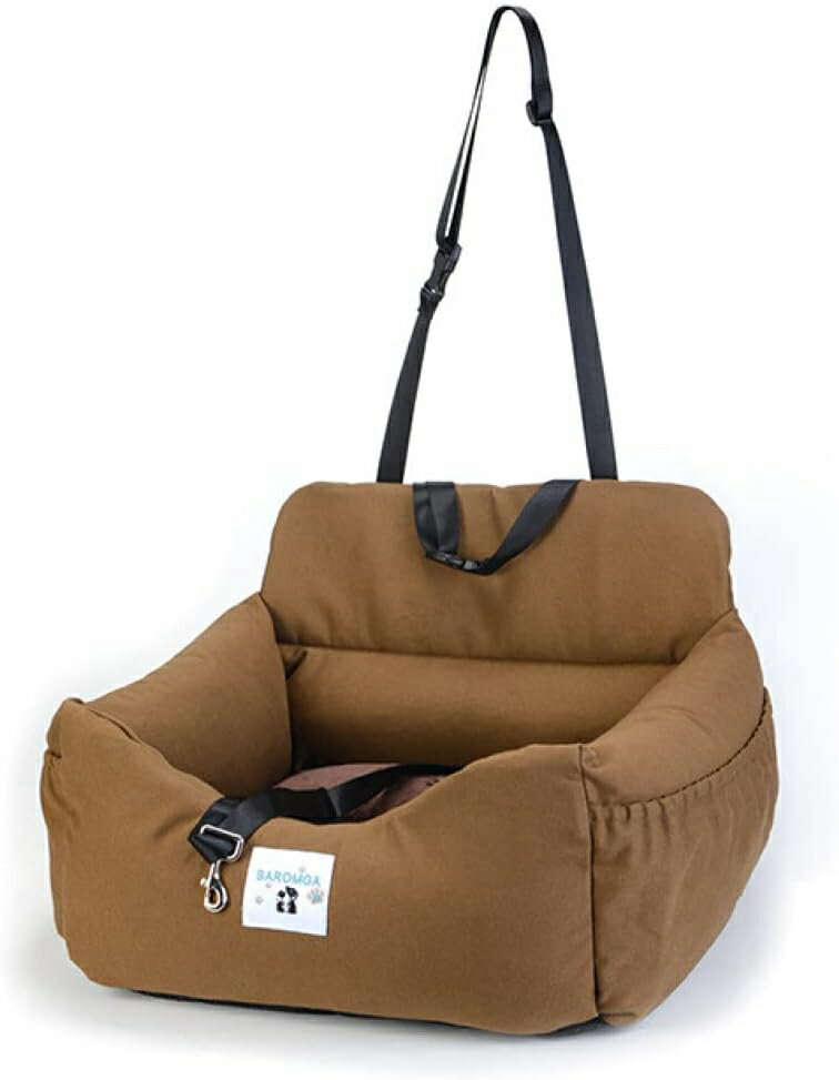 ペット用 ドライブボックス ドライブベッド 犬 猫用 車ドライブボックス キャリーバッグ 車酔い防止 お出かけ 飛び出し防止リード 洗濯可能 車載用 カー用品 55*50*30 飛び出し防止 汚れにく