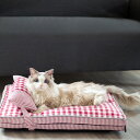 猫 ベッド クッション 犬 ベッド ペットベッド L ペットソファー 小型/中型犬用 猫用 滑り止め 洗える ふんわり 柔らかい レッド 冬 夏 通年 おしゃれ...