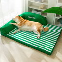 ペットベッド グリーン 犬 猫 ペット ベッド 120*90cm ソファー 夏用 洗える 暖かい ふわふわ 可愛い おしゃれ 犬用ベッド クッション 小型犬 中...