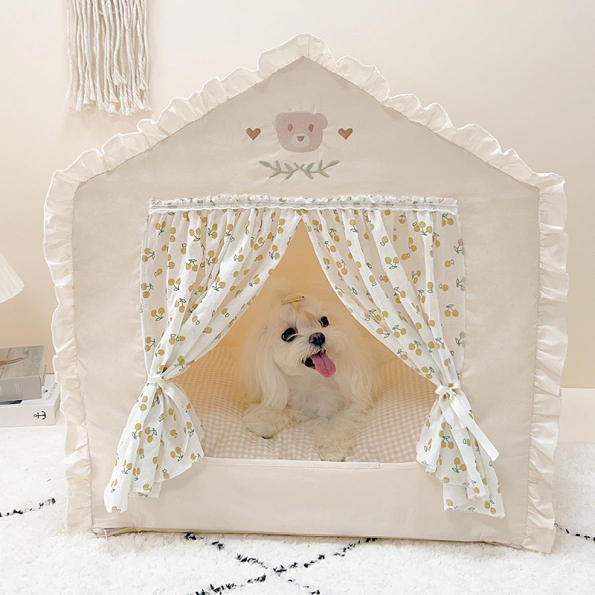 ペットソファー 猫 犬 ベッド クッション 洗える ドーム 夏/冬 ベージュ ふわふわ 柔らかい 滑り止め ..