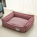 ペット用 クッション 猫 ペットベッド ペットマット 犬 ベッド 猫ベッド ペット用ベッド 小型 中型 60*50cm ペットソファー レッド 猫用 クッション...