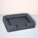 ダークグレー 猫 ベッド 犬ベッド ふわふわ 可愛い ペットクッション ベッド ペットベッド ソファー ぐっすり眠る 通年用 春 60*45cm 夏 秋 冬 滑...