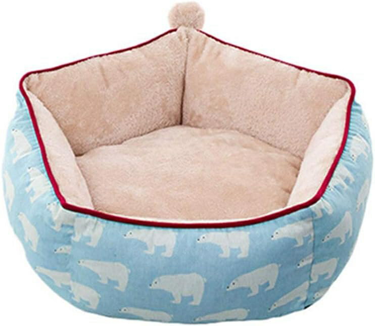 ペットベッド ペットハウス 可愛い 猫ベッド 洗える 犬ベッド おしゃれ 60*52*26 ドーム型 室内用 柔らか ブルー クッション 寝心地 オールシーズン 小型犬 中型犬 猫 丸洗い 寝台 ぐっ