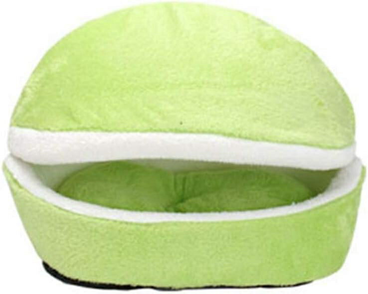 ドーム型 猫ハウス ペットベッド 2WAY 犬ハウス ペット用ハウス 46*35*26cm クッション ペットハウス 保温 防寒 肌触りよい ドームベッド 寝床 洗える かわいい ペット小屋 室内用のサムネイル