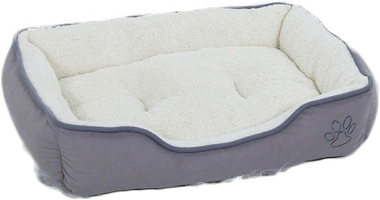 灰色 猫 犬 ベッド ドッグ 小型犬 中型犬 ペットベッド ホワイト? かわいい おしゃれ ハウス ペット クッション 猫ベッド ペット用品 あったかベッド ふわふわ もこもこ 寝具 耐噛み マット敷