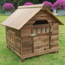 北欧 犬小屋 屋外用 大型犬 木製 ドア付きの大型屋外 犬舎 中型犬 小型犬 猫ハウス ペット犬の小屋 屋内/屋外の雨と日焼け止めペットの家 全天候型 組立式 70*67*69 防水 屋外屋内 設計