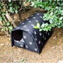 猫ハウス 屋外 ブラック 猫ベッド 犬小屋 猫小屋 防水 外猫ハウス 屋外ペットハウス 猫の巣 厚み 暖かい 保温 ぐっすり眠れる 防寒 防雨 L 折りたたみ可...