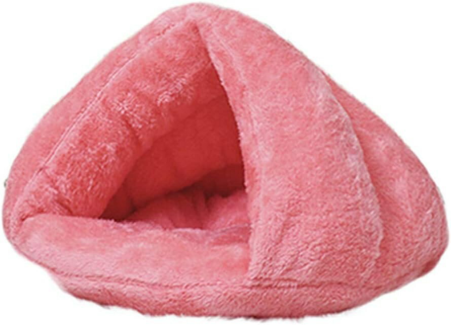 貝殻型ペットハウス 猫ハウス 寝袋 ピンク 可愛い 子犬用 ドーム型ペットベッド マカロン色 取り出せる 洗える 保温 ふわふわ 秋冬 犬猫兼用 室内用ペットベッド もこもこ 防寒 秋 冬 安眠 型崩