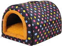 犬小屋 猫 ハウス 06 ドーム型 ベッド 猫小屋 ペットハウス 室内 洗濯可能 XL 滑り止め ペットベッド クッション付き 2WAY 小型犬 中型犬 ベッド 屋根 洗える 折り畳み 簡単組立 オー