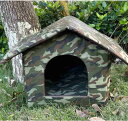 猫ハウス 猫小屋 屋外 犬小屋 防水 迷彩 ペット キャットハウス 野良猫犬 屋外キャビンシェルター 折りたたみ式 暖かい 防寒 防水 防風 猫の家テント ペットハウス 三角屋根 L 寒さ対策 ぐっす