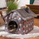 猫ハウス 猫小屋 冬 猫用ベッド 秋冬用 犬 猫 小動物用 ドーム型ベッド ペットベッド ペットクッション ペット用ベッド ペット 用品 かわいい ふわふわ 4...