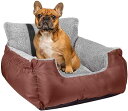中型犬用 ドライブボックス 犬 車用ペットシート ペット用 ドライブシート キャリーバッグ 座席シート 55*50*35 車 コーヒー 小型犬 お出かけ 猫用 ...
