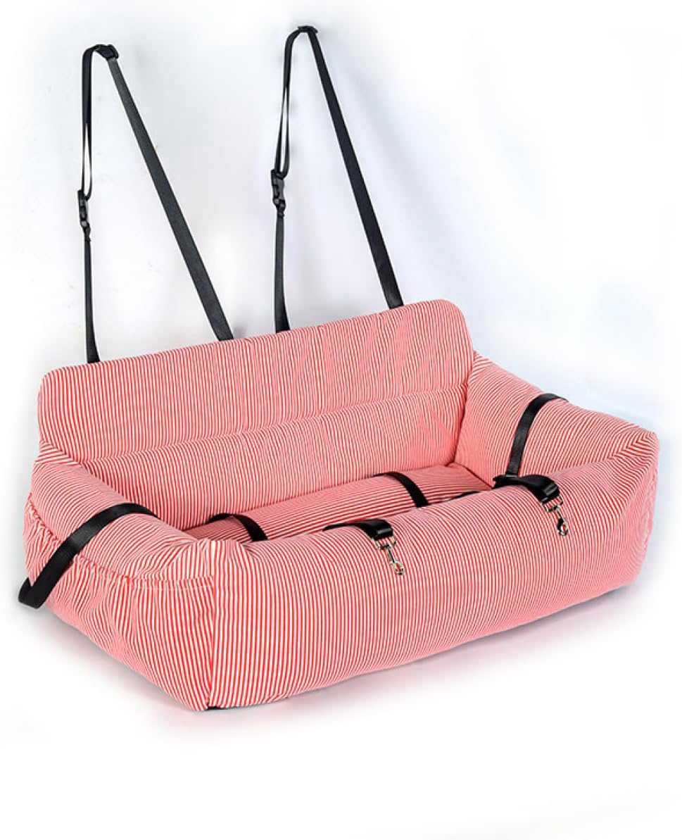 ペット用 ドライブボックス 犬 車 85*45*22cm ドライブベッド 車用ペットシート 中小型犬 設計8 多頭 車載用ソファー 飛び出し防止 車酔い防止 ペットクッション 春夏秋冬 柔らかい ペッ