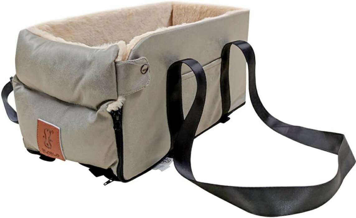 ドライブボックス 車用 ペット用 猫 犬 ベッド 車 キャリー ドライブベッド 2WAY 座席シート 水洗い可能 夏用 小型犬 中型犬 42*24*24CM 飛び出し防止 酔わない アームレスト 滑り