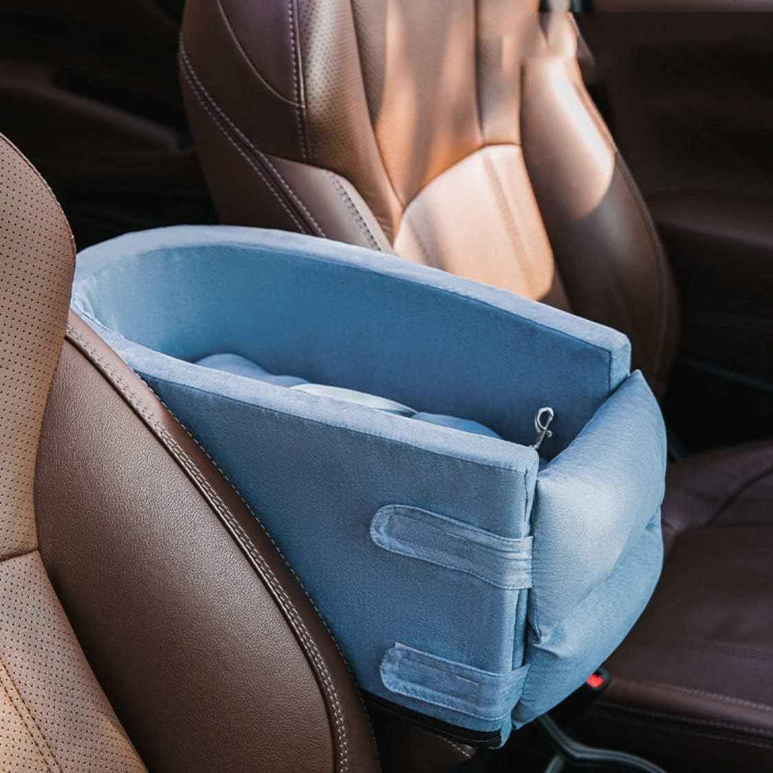 ブルー ペット用 ドライブベッド ドライブボックス 座席シート 車用ペットシート 飛び出し防止 ペットソファー ドライブ 猫 M 小型犬 ペットベッド 軽量 アームレス 汚れに強い 洗濯可能 お手入れ