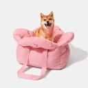 犬 車 ドライブボックス ピンク 犬用ブースター カーシート 車用ペットベッド ソフトベッド 後部座席 車&家庭用 ポータブル 旅行 S 中型犬 ドライブベッド...