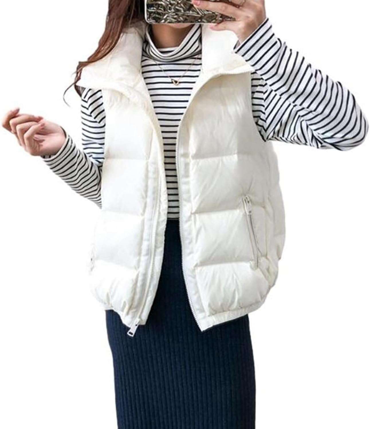 ダウンベスト 中綿ベスト レディース 学生 秋冬 中綿 防寒対策 厚手 ショート丈 スタンドカラー ジッパ..