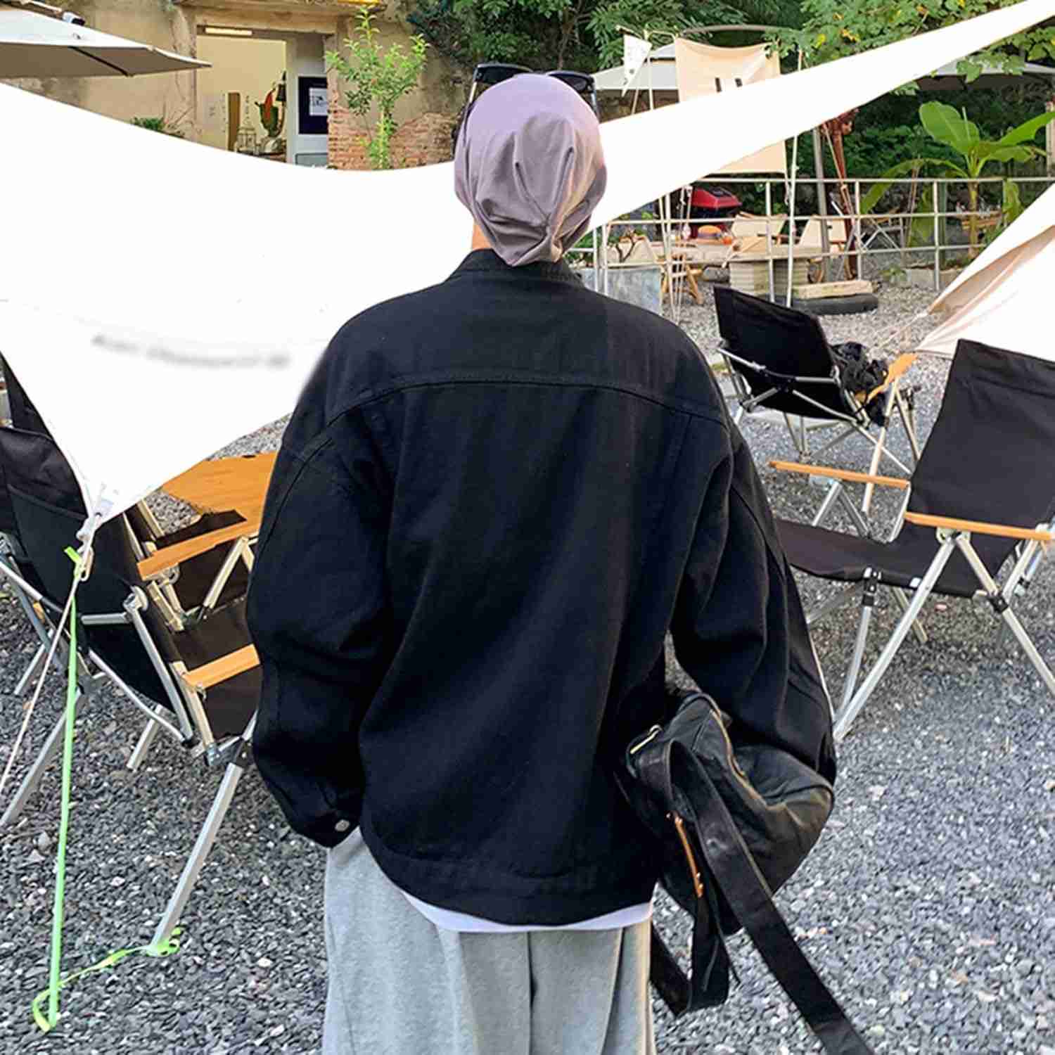 デニムジャケット メンズ ストリート系 英字柄 ホワイト ブラック ジー春秋 防風 防寒 カジュアル お出かけ 通勤 通学 カッコイイ 着回し ゆったり 大きいサイズ M2XL