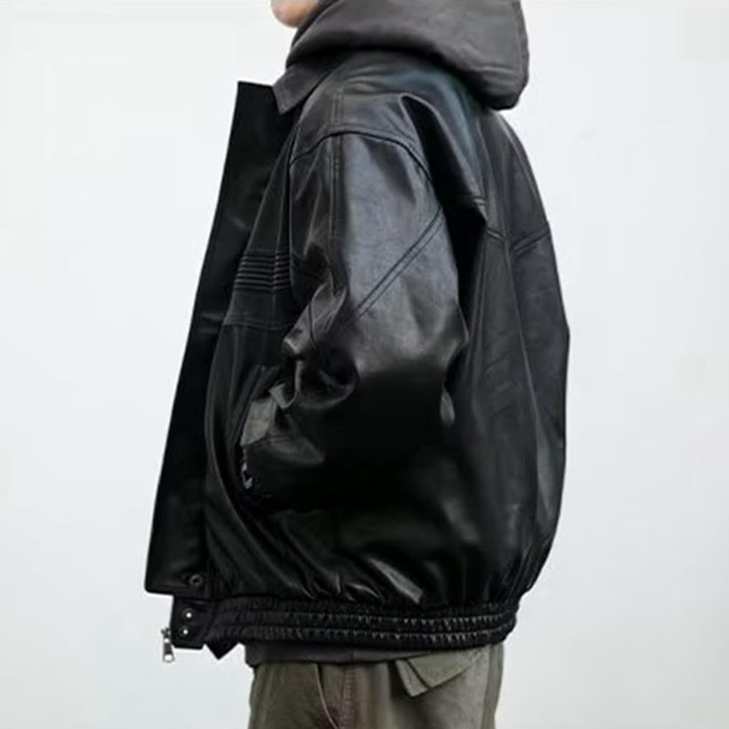 【20%OFFクーポン〜】レザージャケット ライダース メンズ 黒 PUレザー 折り襟 ショート丈 ゆったり 大きいサイズ レトロ カッコイイ 革ジャン ブルゾン 春秋冬 防風 防寒 保温 撥水 カジュアル 通勤 バイク用 アウター