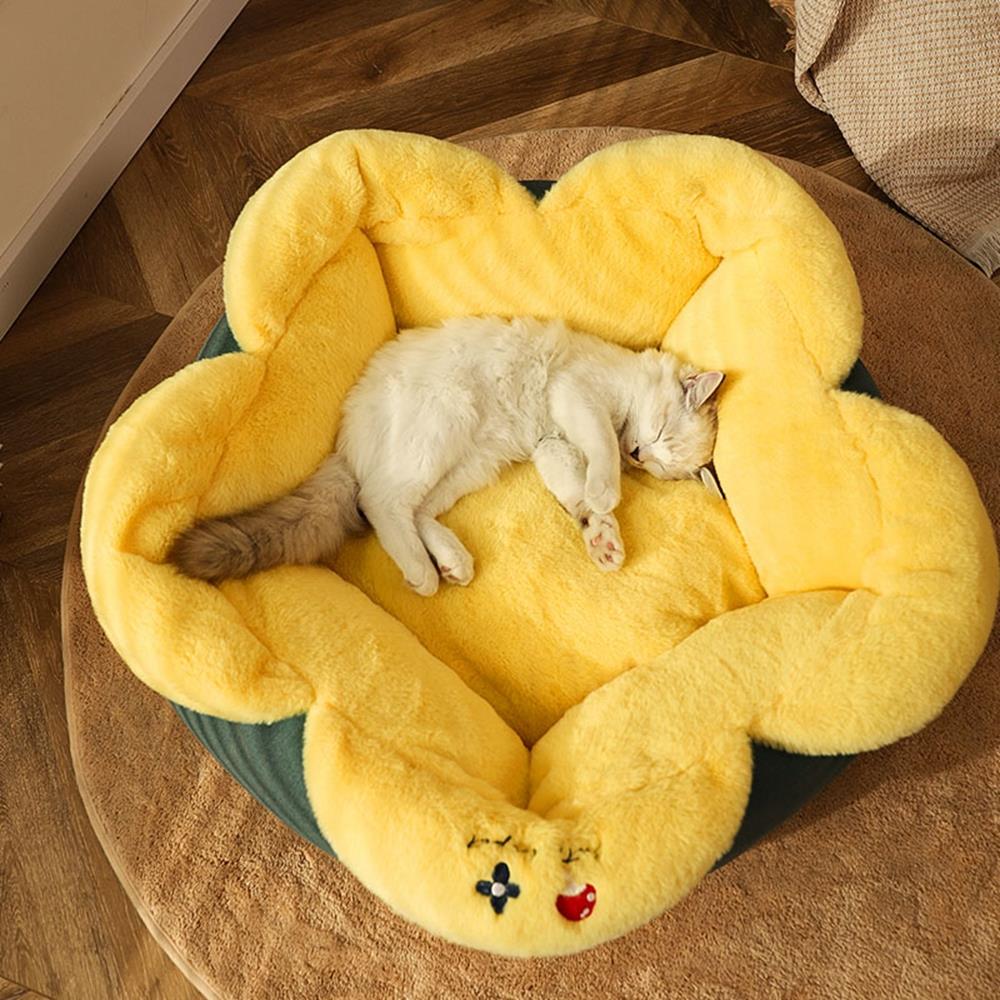 【20%OFFクーポン～】猫ベッド 可愛い 猫クッション ペットベッド 犬 秋冬 ふわふわ もこもこ 柔らかい ドーム型 大きい ペットソファー 滑り止め 洗える ケージ 寝袋 花型 ドーナツ ペット用品 寝床
