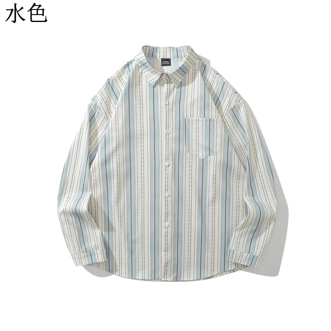 【20%OFFクーポン〜】シャツ メンズ 長袖 カジュアル 春夏 男性 ストライプ柄 和柄 開襟シャツ トップス 柄シャツ 秋 おしゃれ かっこいい ゆったり ...