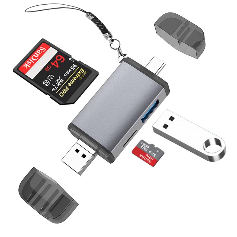 Vikisda SD カードリーダー 3in1 Type-C/Micro usb/USB メモリカードリーダー SD TF USB カメラアダプタ 変換 アダプタ 0TG機能 多機能 データ転送 設定不要 双方向高速データ転送 写真/ビデオ/ファイル/キ