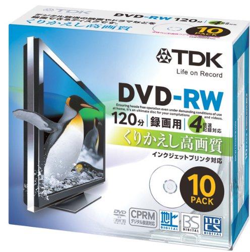 TDK 録画用DVD-RW CPRM対応 2-4倍速対応 