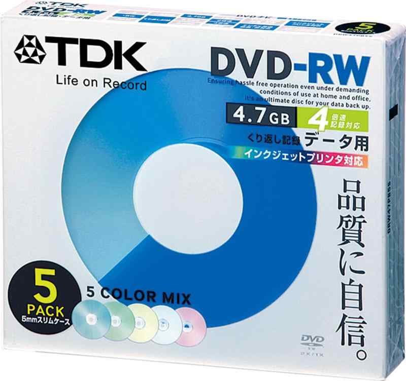 TDK データ用DVD-RW 4倍速対応 インク