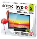 TDK 録画用DVD-R デジタル放送録画対応(CPRM) 1-16倍速 インクジェットプリンタ対応(ホワイト ワイド) 5枚パック 5mmケース DR120DPWC5U