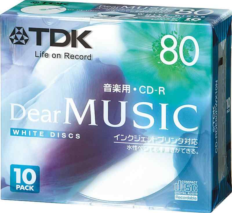 TDK CD-R 音楽用 80分 ホワイトディスク ホワイト