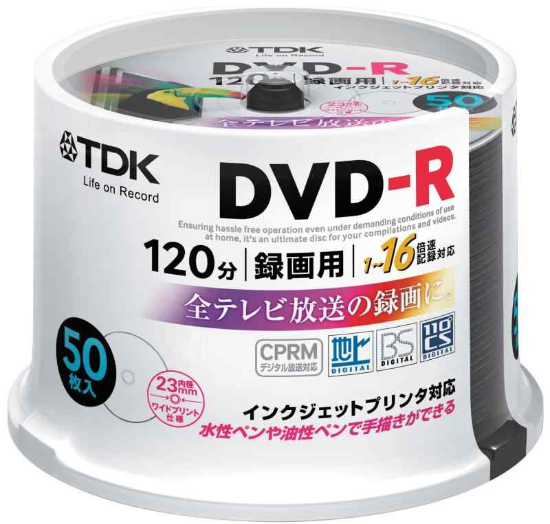 TDK LoR 録画用DVD-R デジタル放送録画対応(CPRM) 1-16倍速 インクジェットプリンタ対応(ホワイト ワイド)