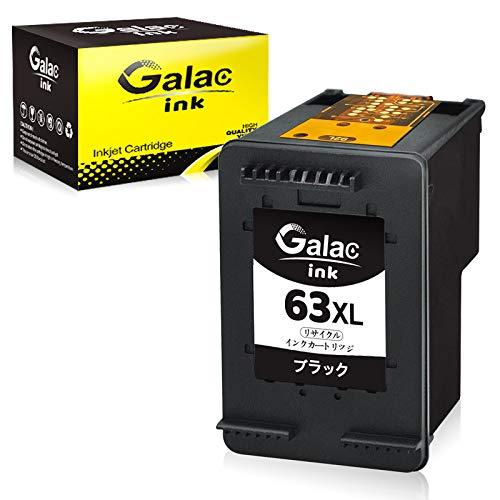 【Galac ink】 HP 63 XL ブラック 増量 *1個 残量表示付 HP63XL 再生インク【対応機種】ENVY 4520 OfficeJet 4650 5220