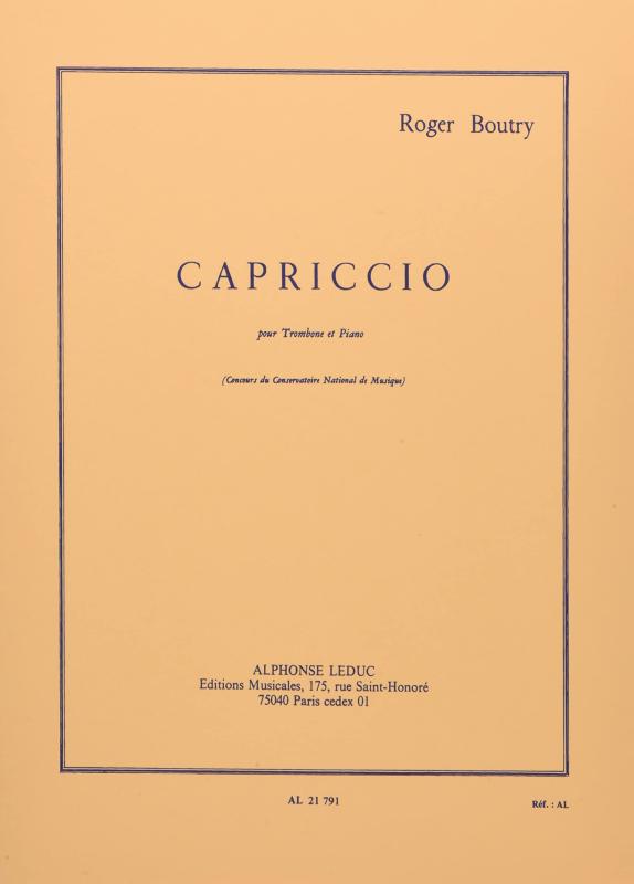 ウィットナー ブートリー : カプリチオ トロンボーンとピアノのための (トロンボーン、ピアノ) ルデュック出版