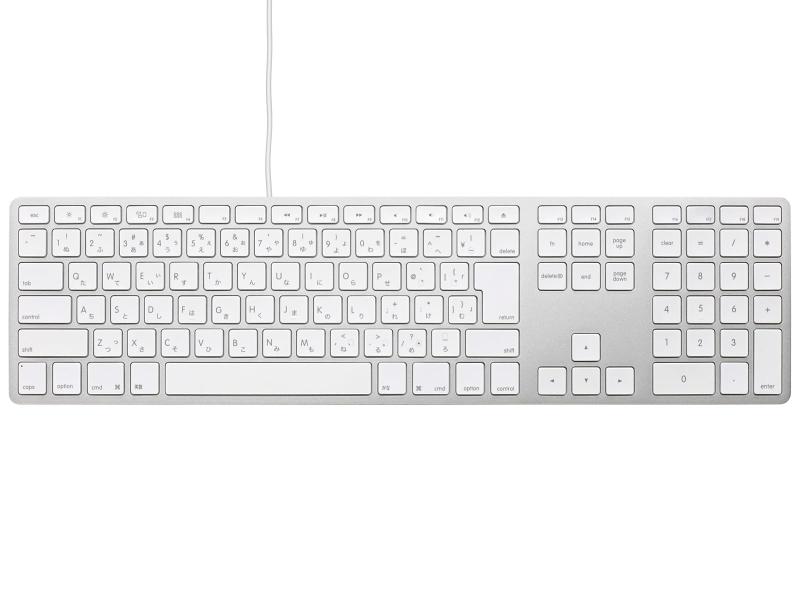 Matias Wired Aluminum keyboard for Mac JP model 日本語配列 USB シルバー FK318S-JP/3