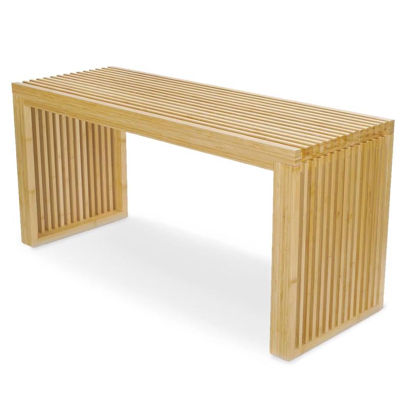APRTAT 竹製ベンチ ダイニングベンチ 天然竹材 パークベンチ 玄関ベンチ 長椅子…