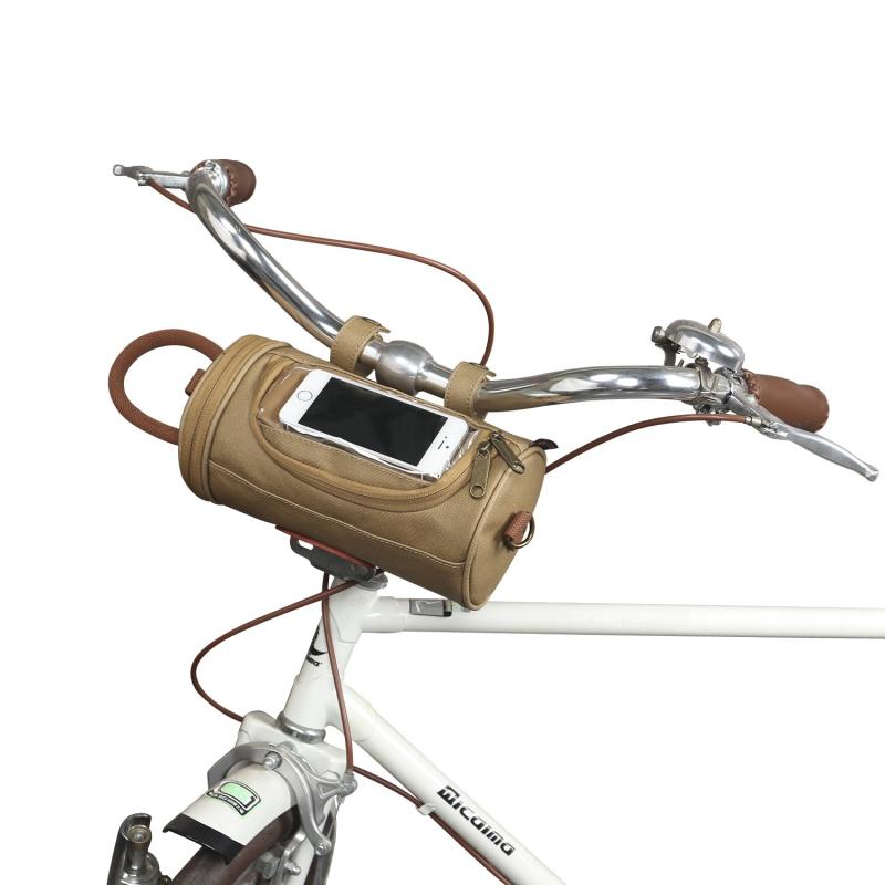 TOURBON ハンドルバーバッグ 自転車 フロントバッグ サイクルバッグ 透明スマートフォンポーチ