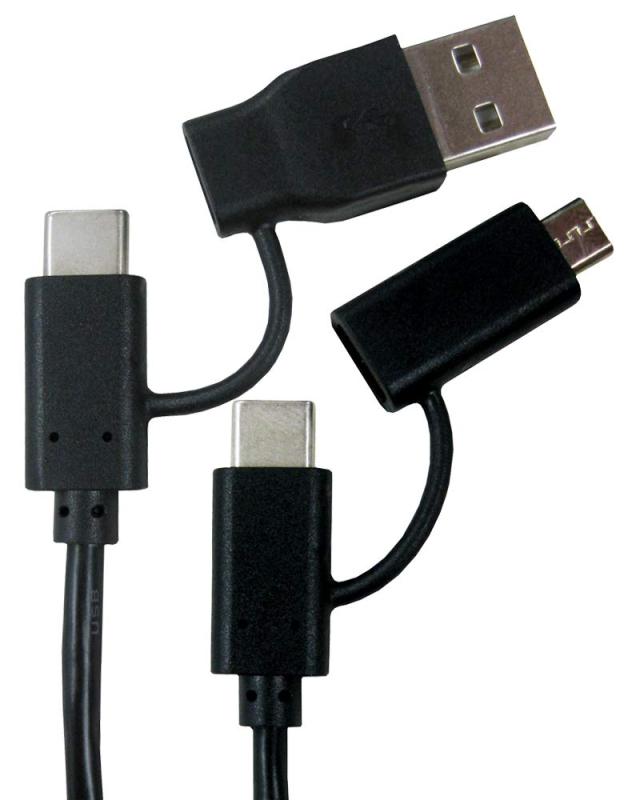 ウイルコム USB 4in1 充電ケーブル Type-C PD対応 4端子一体型 4Way